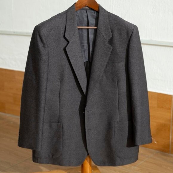 Jackets & Blazers - Black Wool Blend Jacket